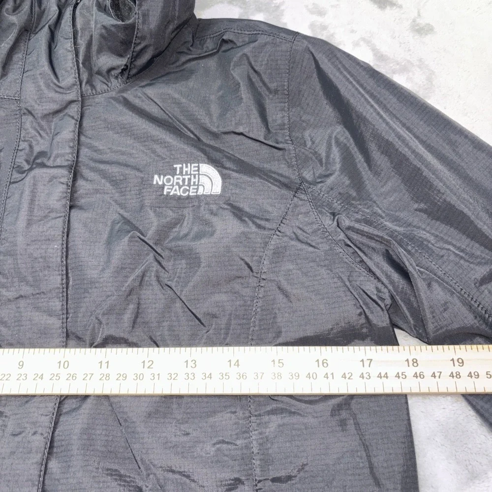 The North Face Rain Jacket Women Sm Black Hooded Waterproof Dryvent Windbreaker
